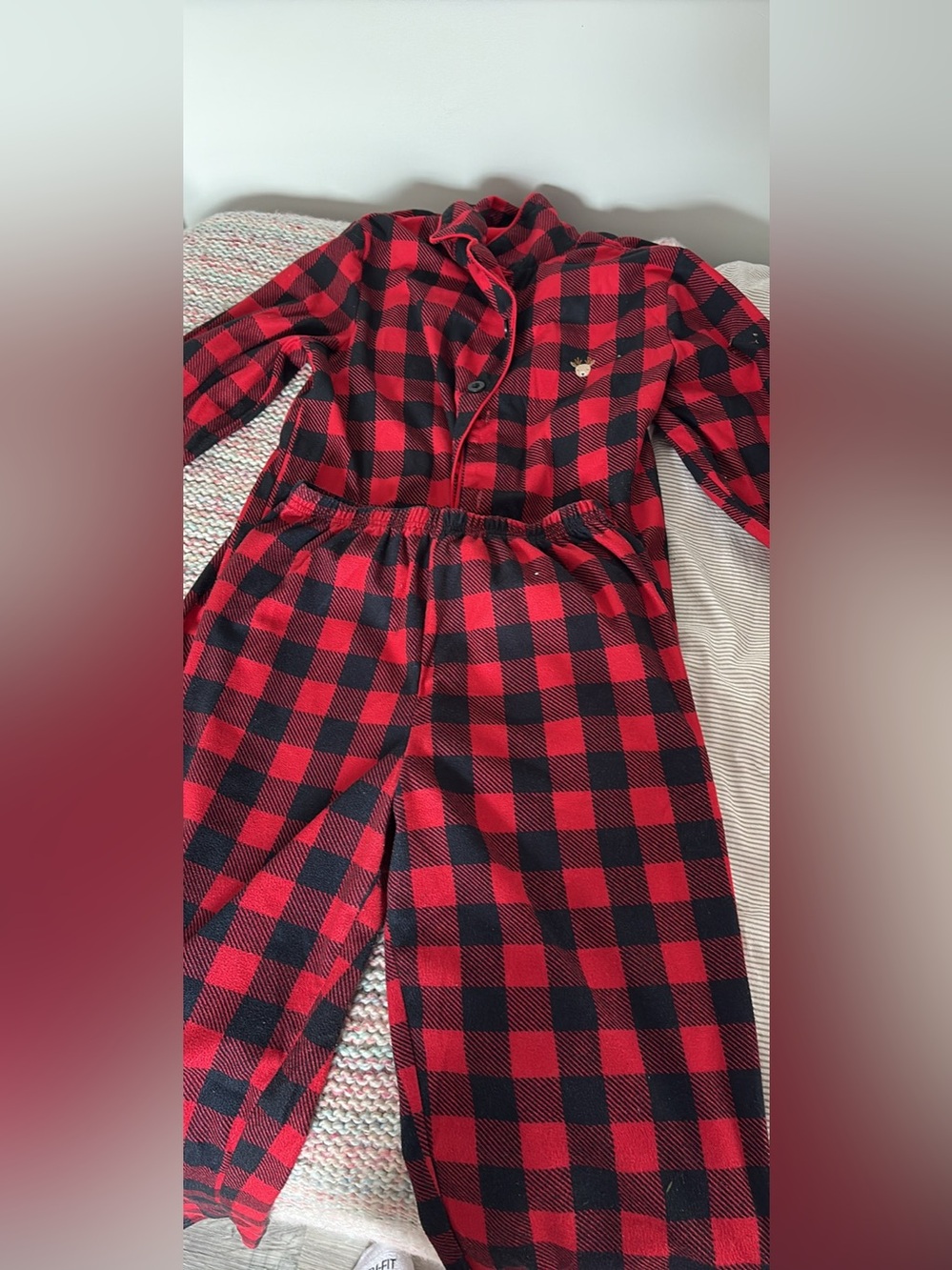 Carter's Red and Black Buffalo Plaid Pajama Set
